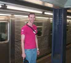 Keith in the subway station