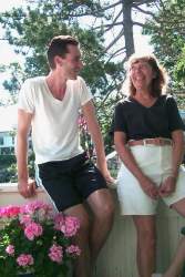 Chatting with Carol, my host.