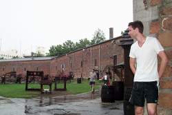 Watching the rain at the Stewart Museum