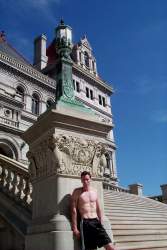On the steps of the Capitol