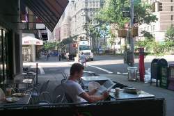 Morning coffee on Broadway