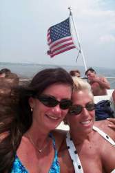 Two women, Laurie and MG, I chatted with on the ferry