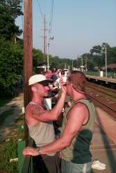 Waiting for the train in Sayville