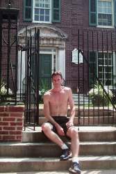 Outside the building I worked in for five years after my degree