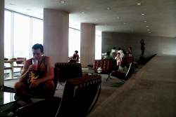 The wonderfully civilized cafe at the East Building