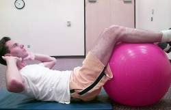 Working out in the company gym