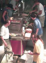 Software developers foraging for lunch in their native habitat