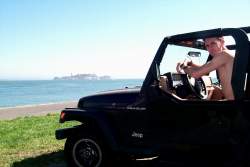 In the parking lot at the Marina