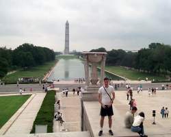 From the Lincoln Memorial, across the Reflecting Pool to the Washington Monument