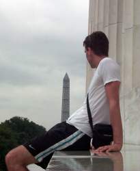 Caught in a small rainshower at the Monument. The position of the Washington Monument is entirely accidental :)