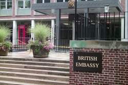 The dissapointingly dowdy British Embassy