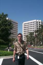 Walking through the office park back to my hotel