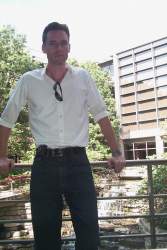 The customer's expensively landscaped corporate Headquarters