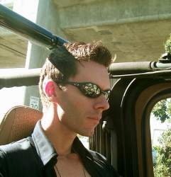 On my way to the airport Monday morning. No, that's not a new haircut, just the effects of the wind :)