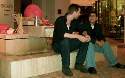 Hanging out in the hotel with Salvador