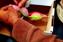 The patented Double Helix Egg-Cradling System