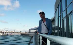 On the roof of the Metreon Center