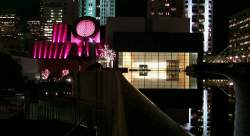 Yerba Buena Gardens at night, on the way home