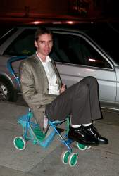 My bum is on the baby carriage. I guess you have to watch Tom Green to get that silly joke.