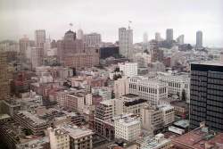 In the other direction, over Russian, Nob and Telegraph Hills, with (not today) the Golden Gate Bridge in the background.
