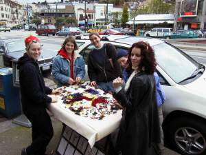 Lesbians doing some community latch-work