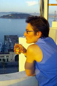 Here, the lovely Cecilia stares out at the view, perhaps reflecting
on her luck at being in the service of le Duc. Perhaps not.