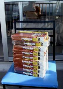 Protein bars up the whazzoo (spelling?)