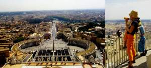 A view from the top towards Piazza S Pietro