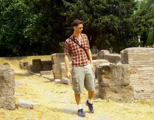 Exploring the ruins at Ostia Antica