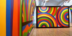 Wwall painting by Sol LeWitt.
