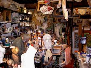 An antiquities restorer's workshop.