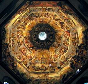 The fresco covering the interior of the dome of the Duomo - bear in mind that this must be 80 feet in diameter.