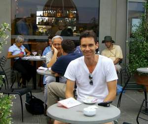 Recovering from an art overdoze with an espresso on the rooftop cafe at the Uffizi