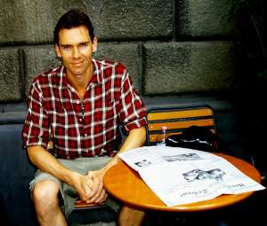 In a cafe on Piazza della Repubblica - photo courtesy of a nice, older American woman