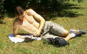 Perfect weather for sunbathing ...