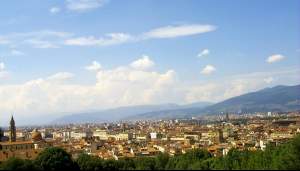The view of Florence from the Kaffeehaus in the park