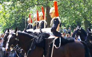 Here come the Horseguards - only 4 of several hundred.