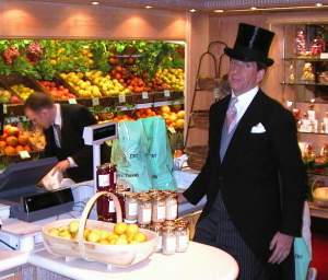 A traditionally dressed English gentleman.