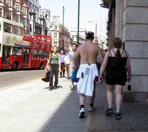 A large, naked, male English waistline.