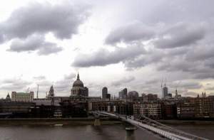 St Pauls and the Millenium Bridge from the Tate Modern