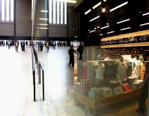 The enormous main store, and looking back up the ramp to the entrance.