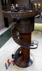 One of three iron art installations you can climb up in the turbine hall.