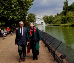 My parents in St. James Park, hand-in-hand as usual.