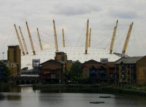 The infamous Millenium Dome, nearby