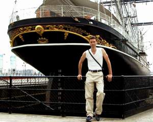 The magnificent and famous clipper ship, Cutty Sark.