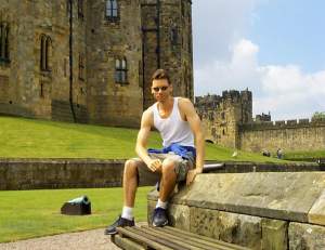 In the grounds of Alnwick Castle.