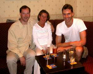 Knocking back the pints with Paul and Diane