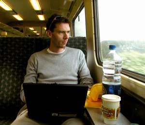 On the train running fast towards the Lake District