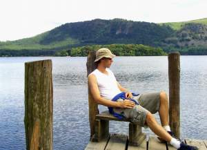 Waiting for the launch back to Keswick