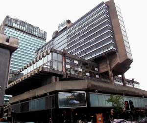 The monstrous Hotel Picadilly, a triumph of post-war concrete ugliness.